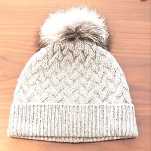 100% Wool and Fur Beanie